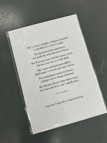 Custom Sun, Moon & Rising Print