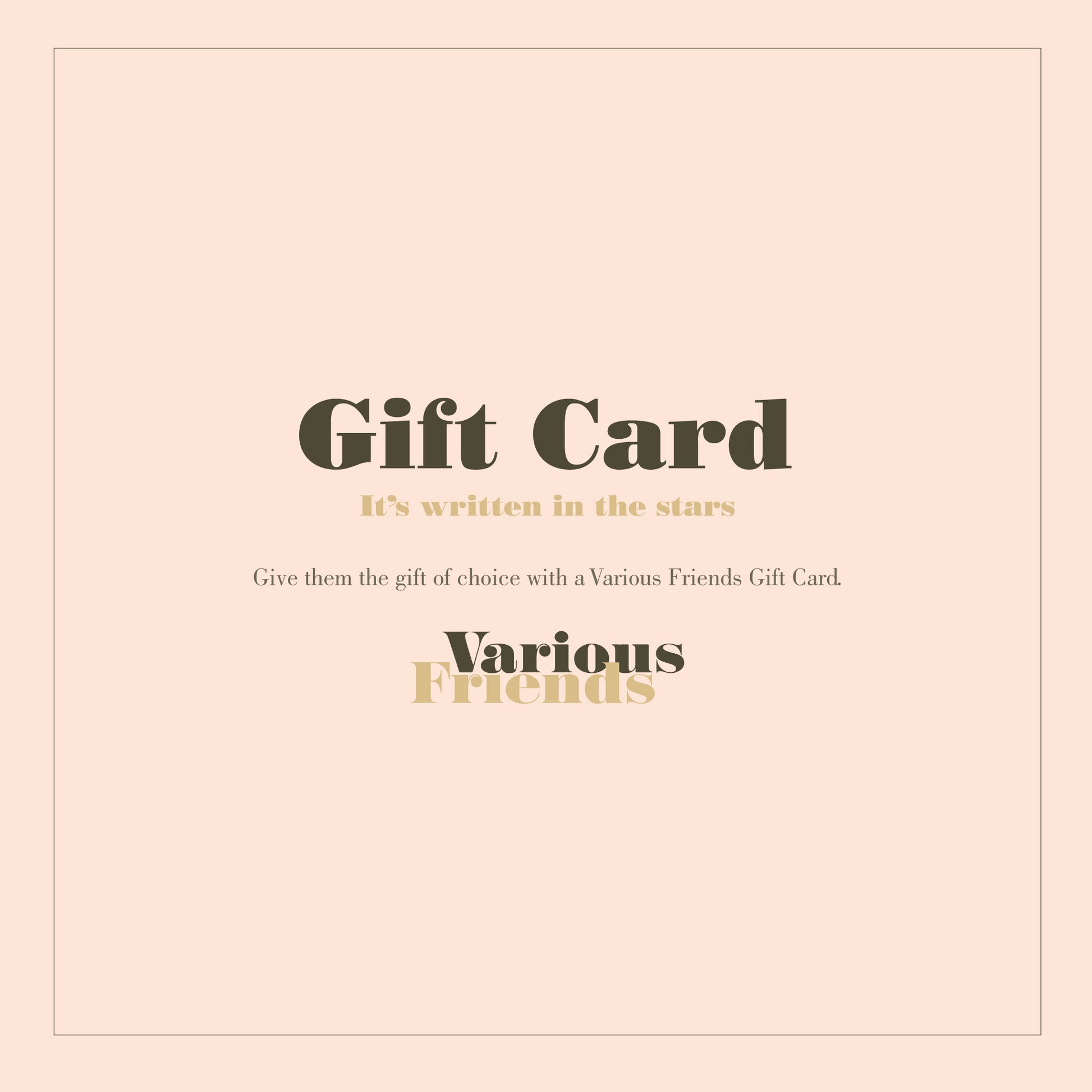 Gift Card - Various Friends